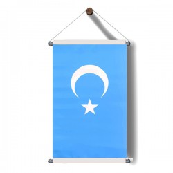 Askılı Doğu Türkistan Bayrak Poster 30x50 cm Askılı Doğu Türkistan Bayrak Poster 30x50 cm