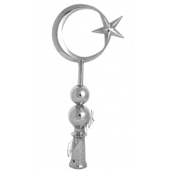 Krom Bayrak Direği Alemi Çift Boğumlu ( 32 CM) Krom Bayrak Direği Alemi Çift Boğumlu ( 32 CM)