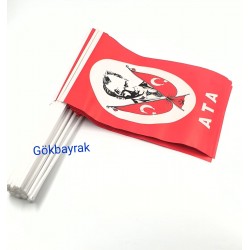 Çubuklu Atatürk  Bayrağı (40' li) Büyük Boy Çubuklu Atatürk  Bayrağı (40' li) Büyük Boy