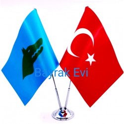 Çiftli Göktürk Masa Bayrağı