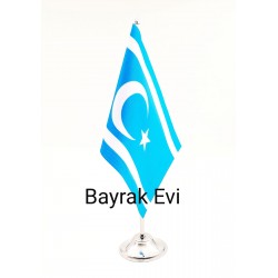 Tekli Türkmen Masa Bayrağı