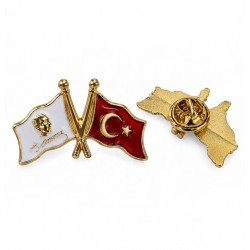 Atatürk ve Türk Bayrağı Rozeti