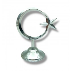 Masaüstü Krom Ay Yıldız Dekor Masaüstü Krom Ay Yıldız Dekor